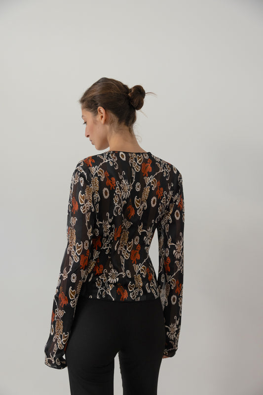 Mica Top - Black Multi