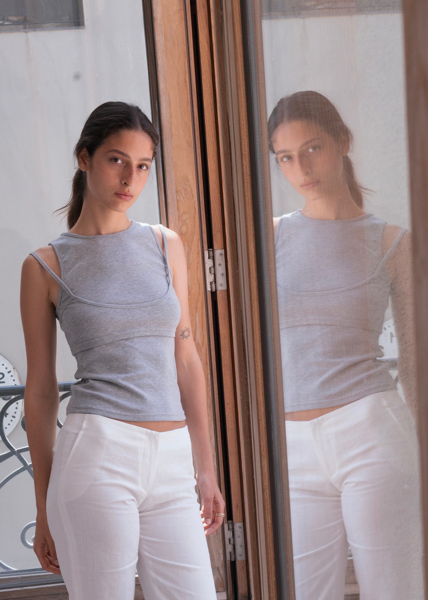 Double Tank Top - Gray