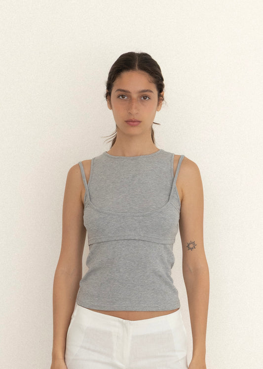 Double Tank Top - Gray