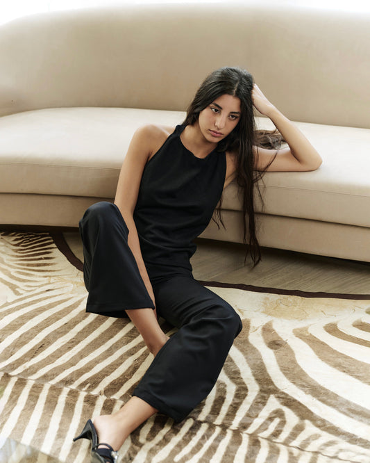 Emi Halter Top - Black